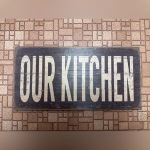Black and White Kitchen Sign